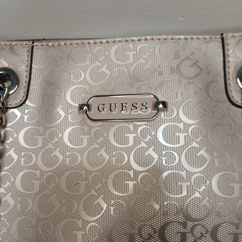 GUESS Quincey Lilac Large Tote No Call Out Original Baddie Bad "B" Bag Gorgeous! - Picture 9 of 13